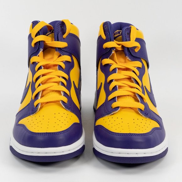 Nike Dunk High GS 'Lakers' DZ4454-500 size 6 Youth 7.5 Women - Picture 6 of 9